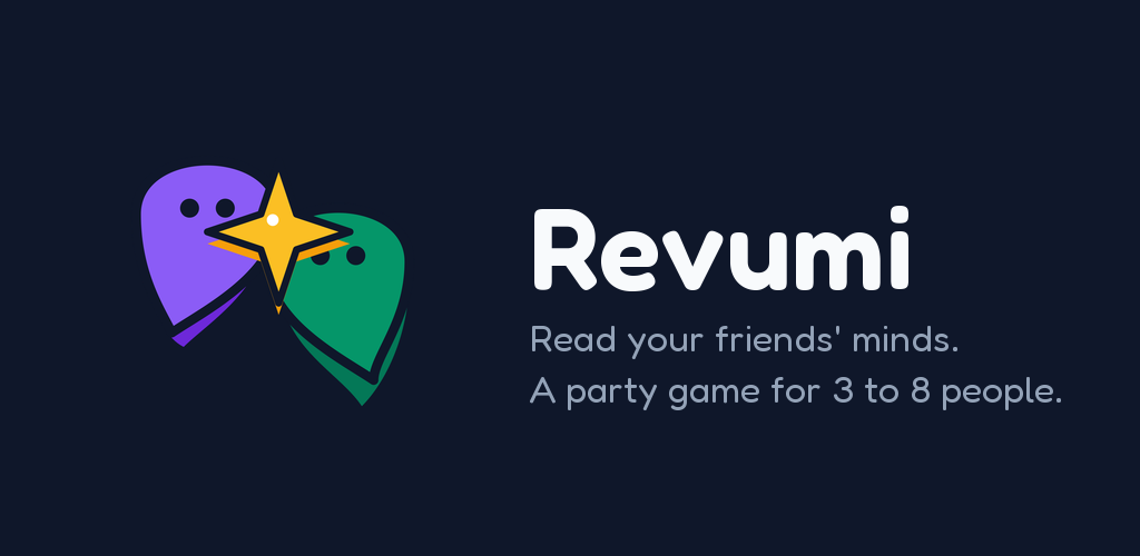 Revumi: Read your friends’ minds. A party game for 3 to 8 people.